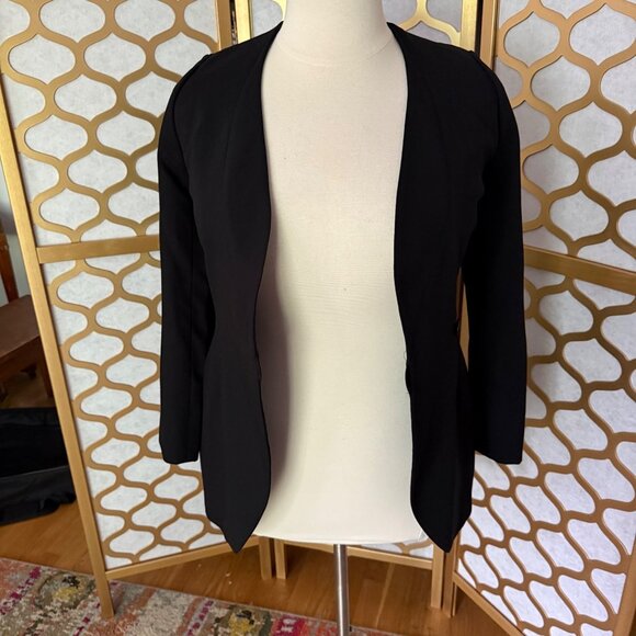 Giorgio Armani Le Collezioni Size 10 (44IT) Black Wool Designer Blazer Jacket - Picture 13 of 16